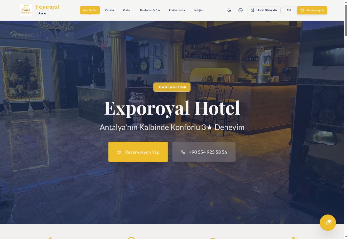 Exporoyal Hotel website