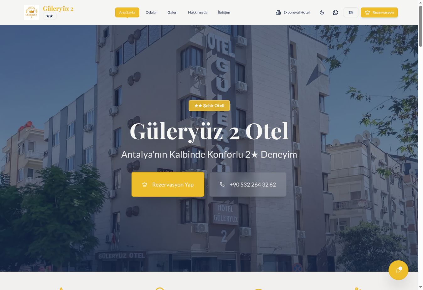 Hotel Güleryüz website