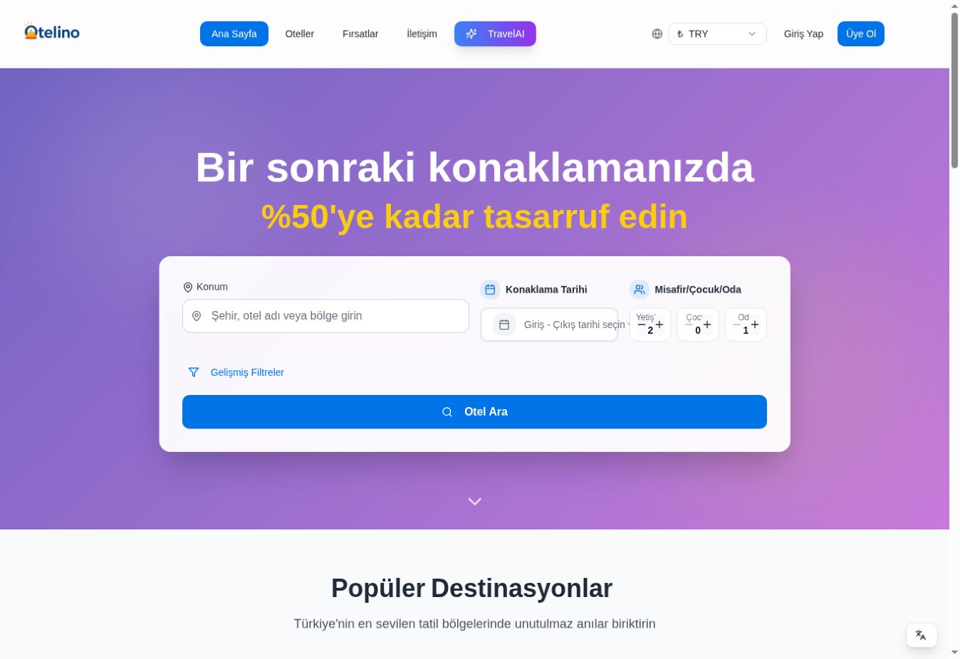 Otelino website