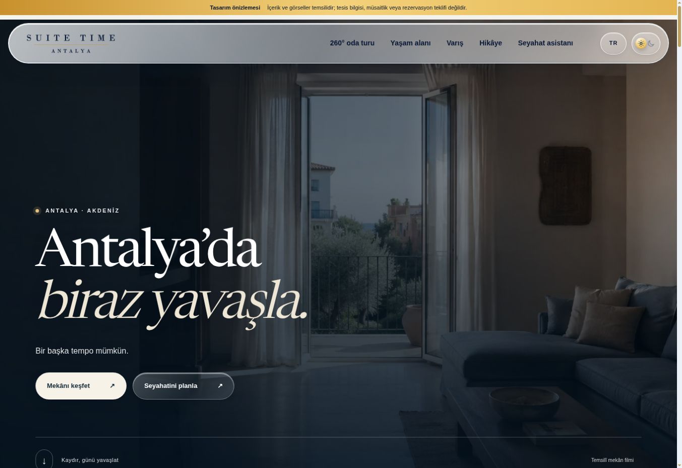 Suite Time Antalya website